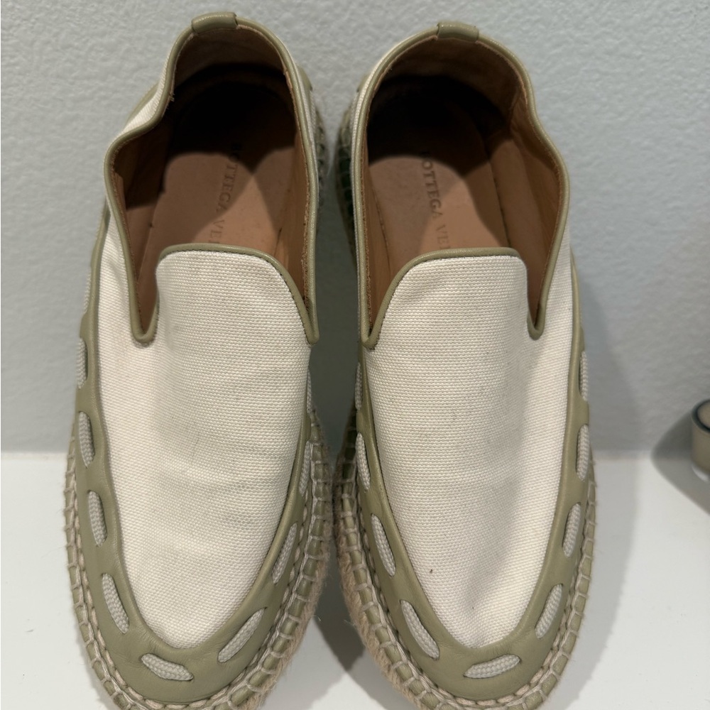 Women's Cream and Tan Espadrille Loafers - Picture 5 of 5